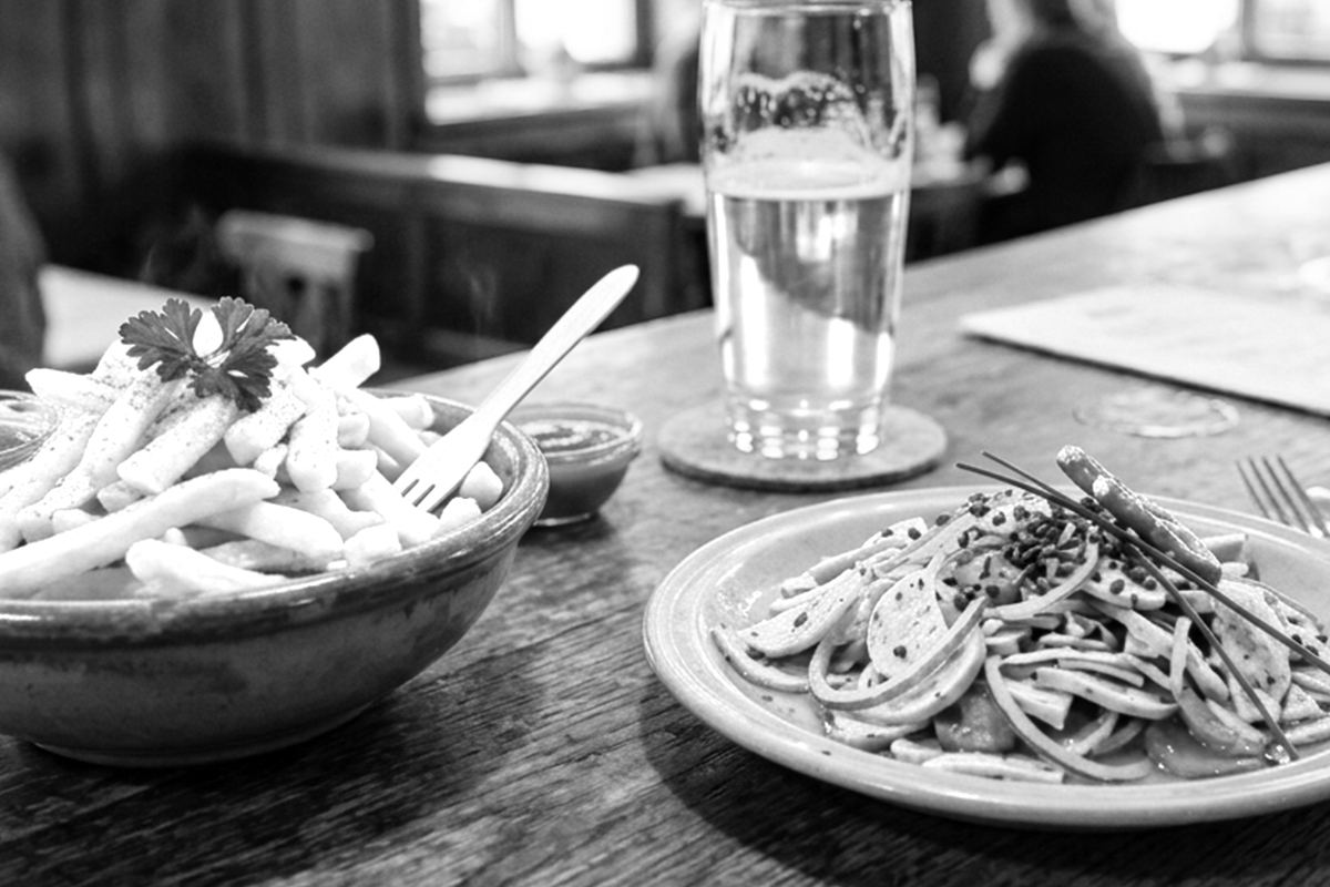 Gemeinsames Essen im Rössle